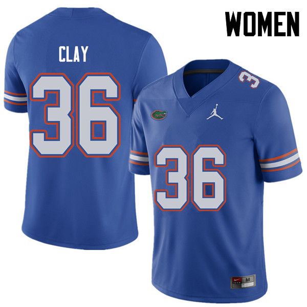 Jordan Brand Women #36 Robert Clay Florida Gators College Football Jerseys Sale-Royal